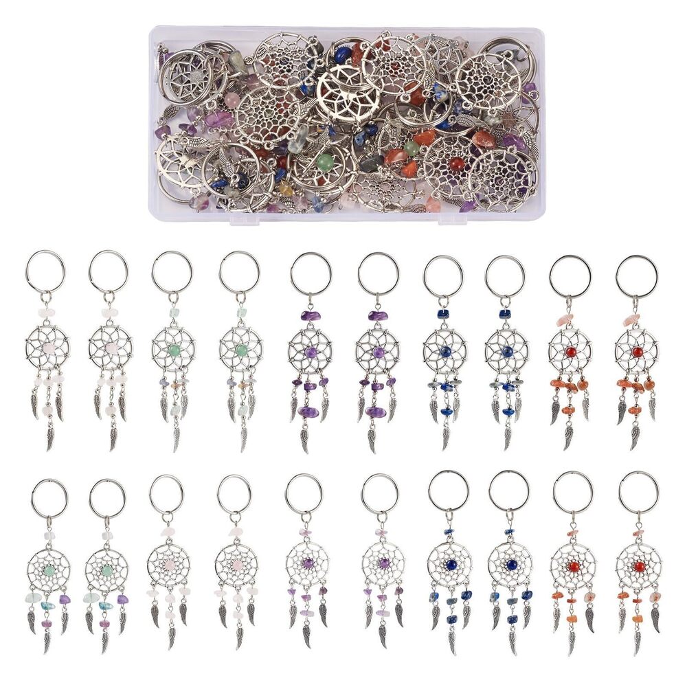 4251 pandahall 20Pcs Dream Catcher Tibetan Style Dream Catchers Charms
